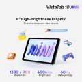 【New】itel VistaTab 10 Mini Tablet -  3GB+64GB - 8" HD+ IPS Display Screen - 5100mAh - Dual Speakers - AI Assistant with Learning Center for kid - Slim&Light Design. 