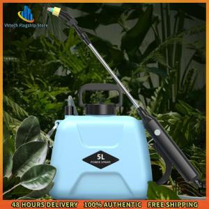 Vktech Electric Rechargeable Garden Sprayer 5L with Telescopic Handle and Dual Spray Modes for Lawn and Plant Maintenance