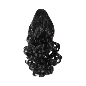 Quick Attachment Curly Clip On Ponytail Heat Resistant Synthetic Hair Extension For Effortlessly Women Everyday Styling