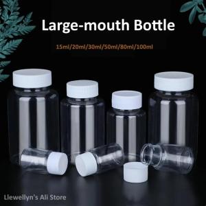 30/50ml Refillable Seal Bottles Vials Reagent Container Plastic Screw Cap Travel Sample Bottles