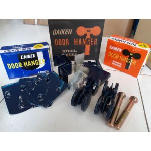 Daiken Door Hanger Complete Set With Steel Wheels Heavy Duty for Sliding Door & Gate