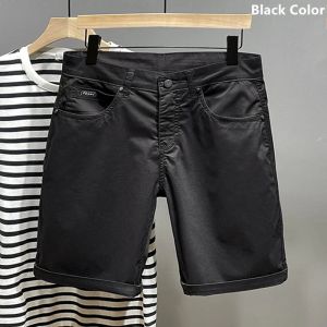 Cotton Shorts Men Summer Plus Size 46 44 42 40 Loose Thin Stretched Black Beige Students Blue Casual Half Trousers Streetwear2026