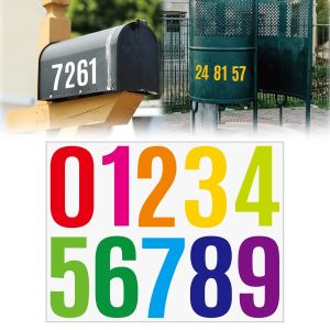 10cm Large Size 0-9 Number Flow Vinyl Sticker Waterproof Mailbox Label BOBO Balloon Decoration Gold Color Nombor 字母贴纸