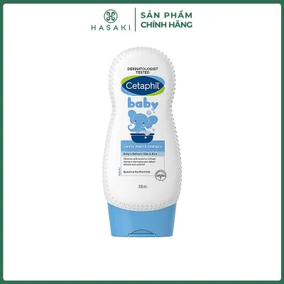 Sữa Tắm Gội Cetaphil Dịu Nhẹ Cho Bé Baby Gentle Wash & Shampoo 230ml Hasaki
