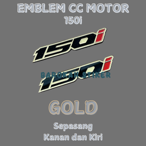 Emblem CC motor timbul 3D logo 150i 125i sepasang 2 PCS Universal Vario Beat Nmax Adv PCX DLL