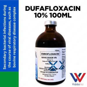 Dufafloxacin 100ml 10% by Dutch Farm Effective 10% Solution for Animals