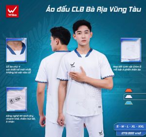 Bộ áo đấu Wika Bà Rịa Vũng Tàu Chất liệu cao cấp thoáng mát thấm hút mồ hôi tối đa