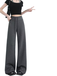 AB [ready stock] Pants Women Casual Pants Drawstring Korean Style Wanita Baharu Baju Perempuan Style 专柜直筒休闲长裤