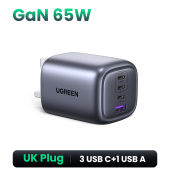 UGREEN 65W GaN PD Fast Charger Travel Charger 3C1A 3 Type C 1 USB A Charger with QC Portable for Ipad Pro 2021 MacBook M1 iPhone 17 16 15 Pro Max iPhone 17 Air Macbook Air 4 2020 Pro Samsung S26 Ultra S25