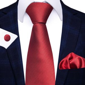[SG Stock] Business & Formal Collection Mens Classic Woven Silk-Feel Necktie with Cufflink Matching Pocket Square - Business Wedding Suit Tie Set Office Dinner Groom Graduation Formal Attire Smart Casual Wear Executive Styling Accessories