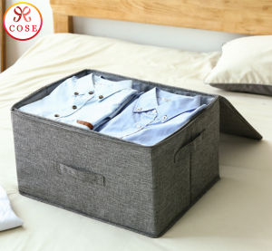 [COSE] Premium Cotton Fabric Foldable Storage Box | Clothes Organizer Storage Container | Storage Basket |Kotak Simpanan