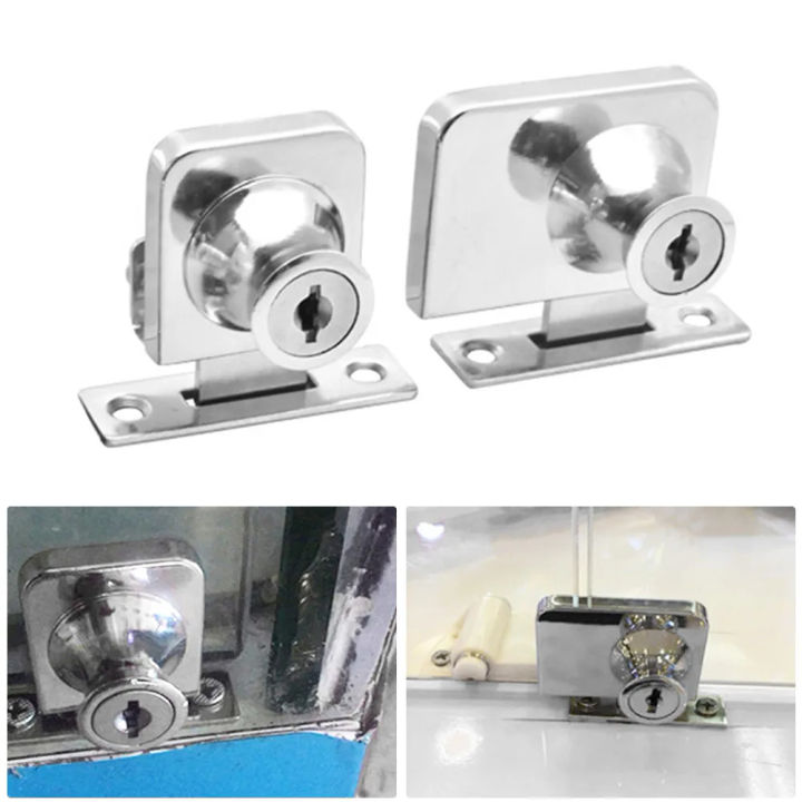 Showcase Display Cabinet Lock Sliding Glass Door Lock With Keys For 5 ...