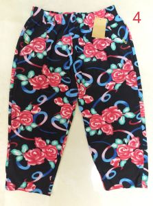 Seluar 3 Suku Wanita Elastik Lady Casual Elastic 3 Quarter Pant Elephant Flora Art