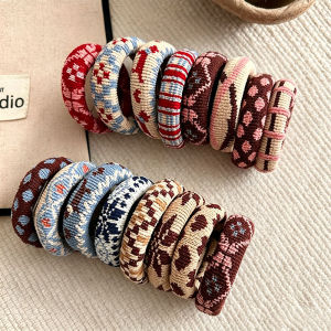 16pcs/set Cute Print Thickened Elastic Hair Bands For Women Girls Pongtail Holder Hair Tie Scrunchie Hair Ring Hair Accessories h260609