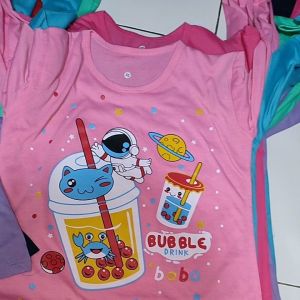 ppboba/Kaos lengan panjang anak usia 3-12 tahun motif kekinian