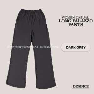 🇲🇾 DESINCE Women Long Palazzo Pants Woman Plus Size High Waist Solid Color Pants Seluar Panjang Perempuan WP 079