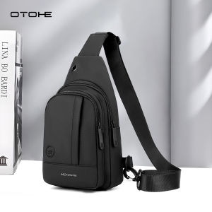 OTOHE Men Bag Chest Pack Functional Chest Bag Crossbody Chest Bag Zipper Bag Sports Bag Waterproof Bag Street Shoulder Bag Messenger Bag Travel Bag Work or Business Bag