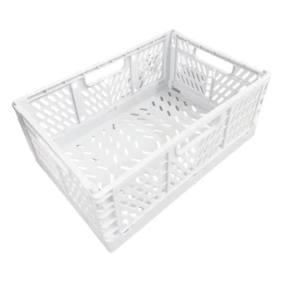 BENMIL (S/M/L) Folding Collapsible Plastic Storage Crate Box Stackable Home Kitchen Warehouse Storage Baskets High Capacity Utility Box