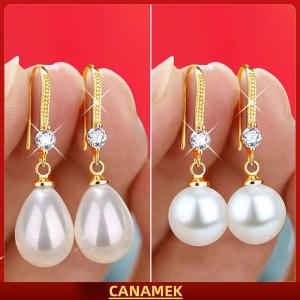 Miễn phí vận chuyển✨ Trang sức cho nữ bông tai ngọc trai hình giọt nước bông tai ngọc trai trắng đỏ dáng tròn và bầu dục quà tặng đám cưới đính hôn ngày Valentine