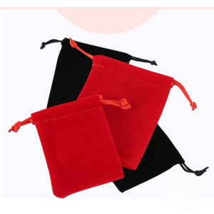 10pcs/Pack VELVET ORGANZA POUCH 7x9CM Jewelry Candy Storage Bags for Wedding Gift