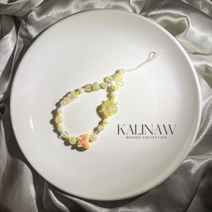 KALINAW PastelPuff Fairy Butterfly Heart Crown Glossy Beaded Keychain/ Phone Lanyard