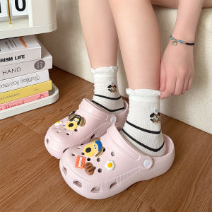 [Free Shipping] Cute Rose Dog Design Stylish And Versatile Clogs For Women Perfect For Summer Wear With Non-Slip And Odor-Resistant Features And A Closed-Toe Design