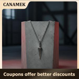 【 CANAMEK 】 New Gothic Knife Dagger Pendant Chokers Necklace For Men Women Gril Boy Punk Hip Hop Jewelry Accessories Gift