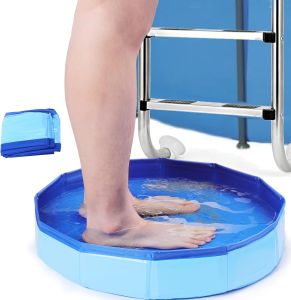 Bồn tắm chân bơm hơi Mity Rain - Tự bơm & Gấp gọn    Chậu ngâm chân di động dùng được cho hồ bơi là vật dụng cần thiết cho các hồ bơi trên mặt đất giúp làm sạch chân màu xanh.