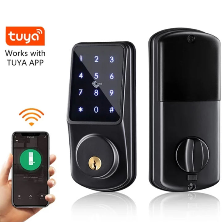 Wifi Electronic Keyless Secure Access Control Remotely Unlock Deadbolt