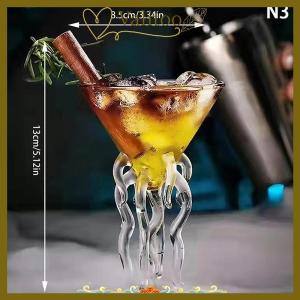[Valitoo] แก้วค๊อกเทลแก้วหนามทรงปลาสุดสร้างสรรค์แก้วไวน์แบบ KTV ไนท์คลับปาร์ตี้ดื่มน้ำหมึกรูปนกทรงปลาหมึก