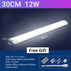 【Free Data Cable】Led Tube Light For Ceiling 30cm 60cm Super Bright Flat Tube Light Family Bedroom Office Dormitory Wall Lighting Kedi