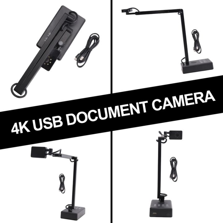 4K USB Document Camera 16MP Webcam Visualiser Image Invert Foldable for ...