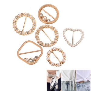 Alloy decorative scarf buttons heartshaped horn knot love heart earrings pearl buttons