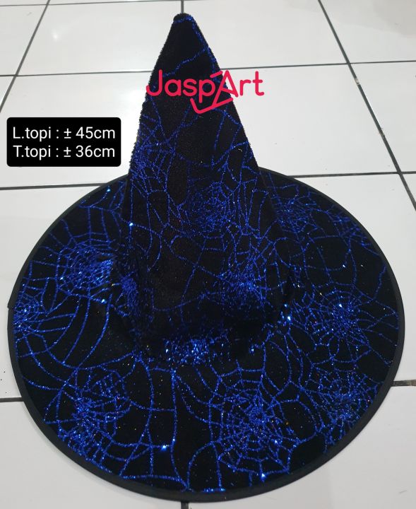 %5BBahan%20Beludru%5D%20Topi%20Penyihir%20Murah%20Motif%20Laba%20Laba%20Cosplay%20Kostum%20Halloween%20Pesta%20-%20Image%209