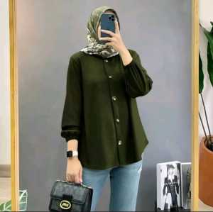 ONE SET ROK MALIKA  RAYON MIX CRINKLE AIRFLOW / Baju Setelan Wanita Lengan Panjang / Baju Setelan Rok Viral 2026