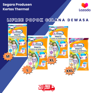 LIFREE POPOK CELANA DEWASA M L XL ISI 12 ANTI BOCOR / POPOK DEWASA / POPOK CELANA / PAMPERS CELANA / PAMPERS DEWASA