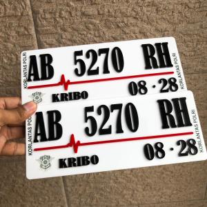Plat Nomor Motor Akrilik Timbul