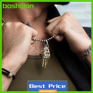 bashijian Fashion Mechanical Bionic Hand Pendant With Chain For Men Women Creative Movable Finger Joints Robot Hand Necklace Jewelry