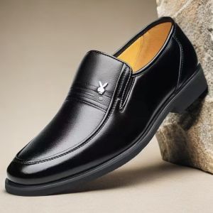 high quality Korean Mens Leather Shoes Business Formal Shoes Versatile School Shoes