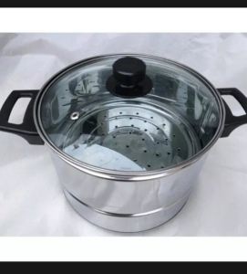 panci mini kukus tutup kaca uk 16 bahan stainless stell terlaris bagus tebal
