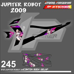JUPITER ROBOT 2009 (COD) STIKER STRIPING MOTOR YAMAHA JUPITER ROBOT HOLOGRAM DAN TRANSPARAN