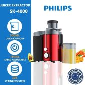 Philips Juice Maker Multifunctional Household Juicer for Vegetables & Fruits 4 In 1 Blender and Juicer Electric Fruit Juicer Fruit Vegetable Centrifugal Juice Extractor