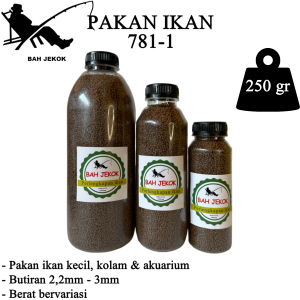 Pelet 781-1 Pakan Ikan Lele Mas Nila Gabus dll di kolam & Akuarium BTL (250gr)