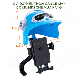 Giá Đỡ Điện Thoại Xe Máy Gắn Chân Gương - Kẹp Có Mũ Che Nắng & Kẹp Thường Chống Rung Cho Điện Thoại Iphone Samsung Oppo Xiaomi
