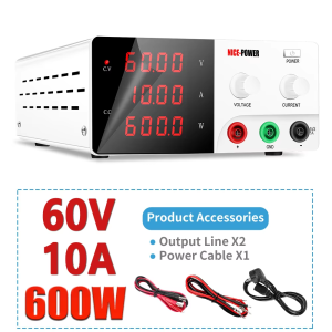 KUAIQU Adjustable 0-60V 0-10A 600W DC Power Supply เครื่องจ่ายไฟ Dc Lab Bench power supply 30v 20a แหล่งจ่ายไฟ R-SPS6010 Voltage Regulator for battery charging