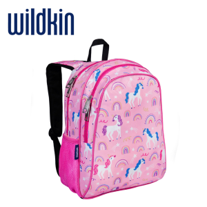 Wildkin Rainbow Unicorns Kids Sidekick Backpack Girls School Bag (For Nursery Kindergarten Primary School)