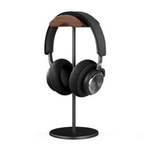 (Local Stocks) Headphone Stand Walnut Wood & Aluminum Headset Stand Nature Walnut Gaming Headset Holder with Solid Heavy Base for All Headphone Sizes