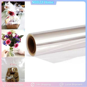 48PCS Clear Cellophane Wrap Roll For Gift Flower Bouquet Baskets Wrapping Arts Crafts Cellophane Wrapping Paper For Flowers Packing