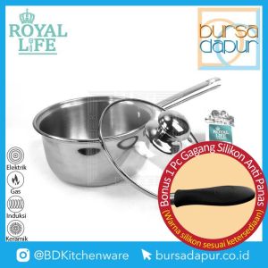 Royal Life Stainless Saucepan 16 cm / Panci Stainless Susu / Panci Stainless Mie 16 cm
