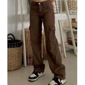 Celana Jeans Wanita Cargo Premium